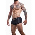 c4m-peekaboo-black-leatherette-mini-pants-medium